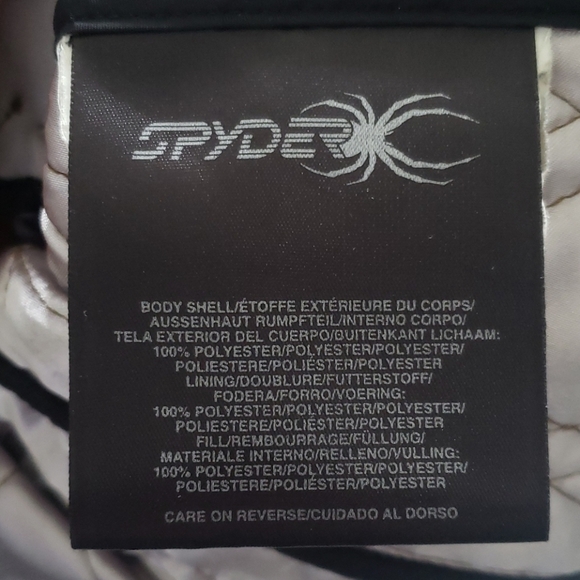 Spyder Quilted Full Zip Hooded Jacket Sz8 - Picture 10 of 10